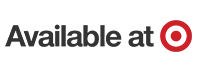 Available at(black text) Target logo (red target symbol)